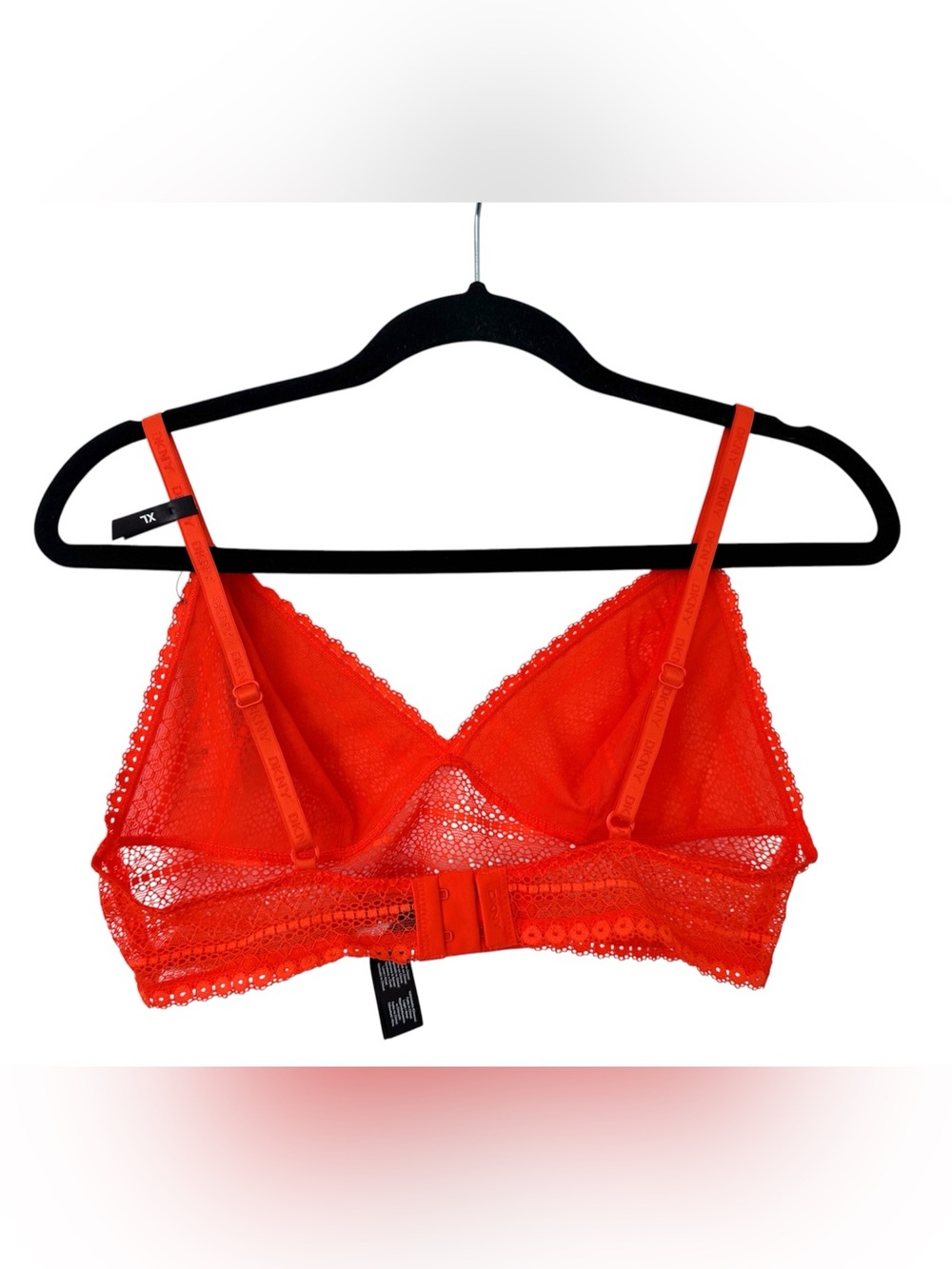 DKNY Orange Lace Wireless Bralette, Size XL - NWT - Picture 3 of 8